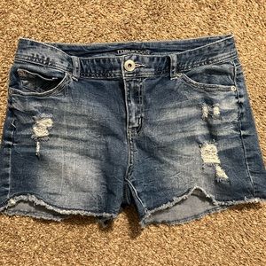 Denim Distressed Shorts